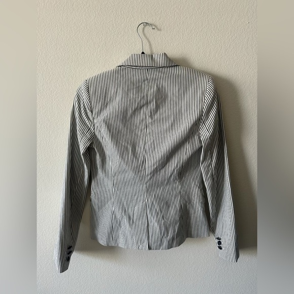 Cynthia rowley black and white stripped collared blazer - Picture 2 of 4